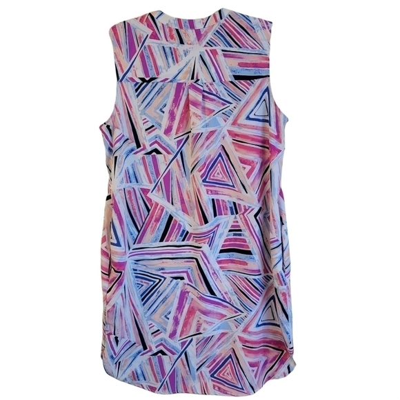 Attention Multicolor Triangle Geometric Print Dres - Picture 8 of 10